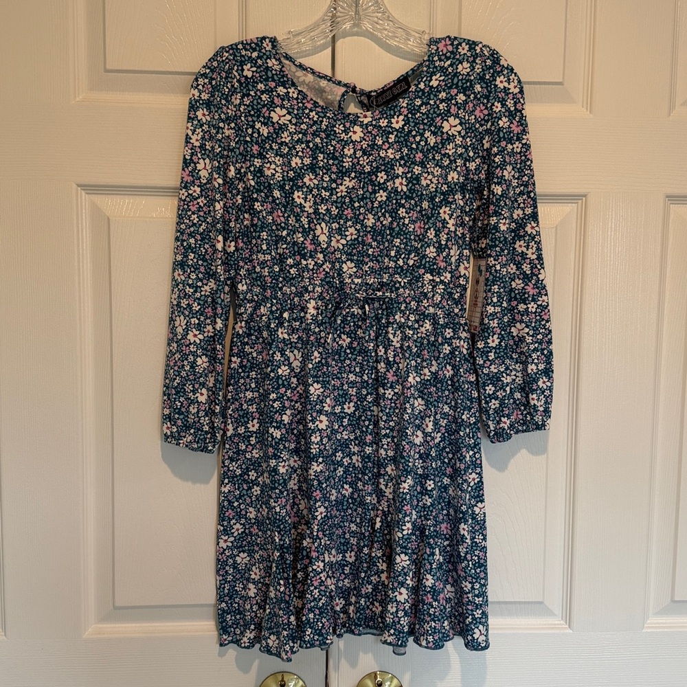 Girls Floral Long Sleeve Dress
